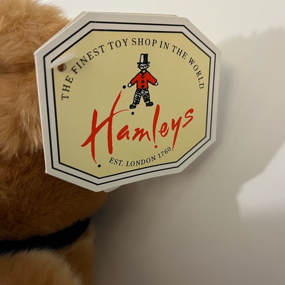 New with tags vintage 2001 Hamleys of London teddy bear blue bow tie - Picture 4 of 4